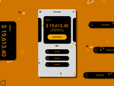 Banking App adobexd app branding design icon minimalist ui vector