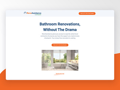 Bathroom renovation landing page