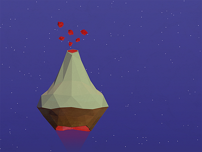 Low poly Vulcano