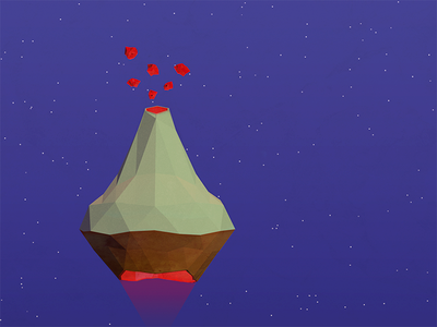 Low poly Vulcano