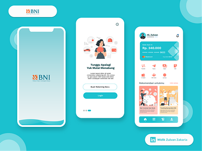 Redesign BNI Mobile Banking app branding design finance graphic design illustration ui ux vector