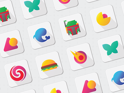 App icons set - Light theme app application clean design clean ui design flat flatdesign gradient icon icon design icon set icons ios ios icon light light theme minimalism ui uiux ux