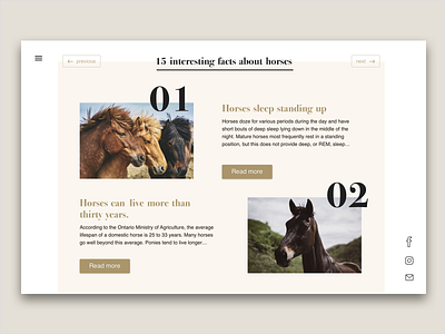 Blog post from Horse shelter website 🐴 Old Hill 🐴 animal blog blog post clean design clean ui design horse minimalism photography ui uiux ux web design webdesign webdesigner website website design