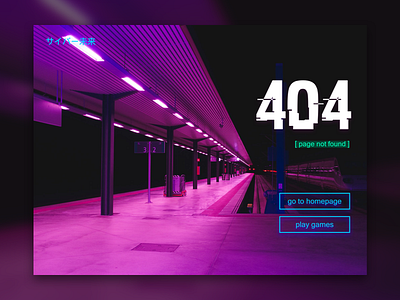 Error 404 for gaming site 🕹️🎮👾 404 application clean design clean ui design empty state error games minimalism neon neon colors page not found photography ui uidesign uiux user interface ux webdesign website