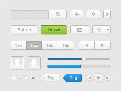 UI Kit button design icon interface kit ui