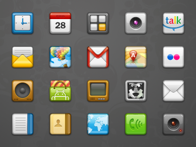 Yippee! icons for Android android design icon ui