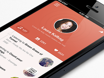 Musix app app design flat interface ios iphone music ui