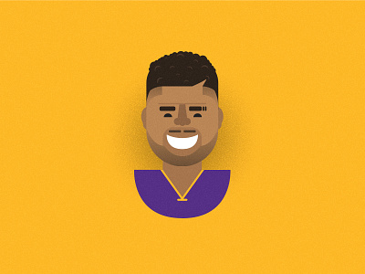 D'Angelo Russell Vector Portrait basketball dlo illustrator lakers los angeles nba