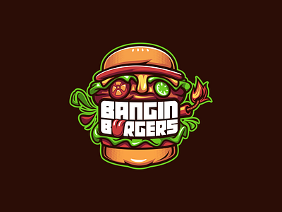 Bangin' Burgers artwork branding design designer digital art graphic design illustration illustrator indonesia logo vector