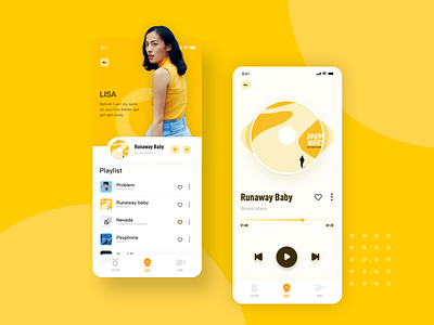 Music App Design design flat icon illustration logo typography ui web