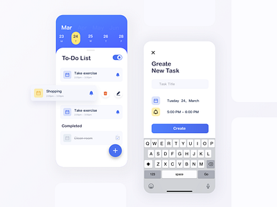 To Do List App Design app design flat typography ui