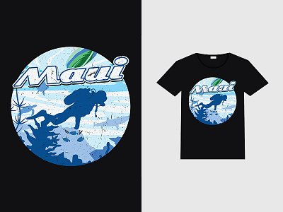Maui design graphic design t shirt design typography vector