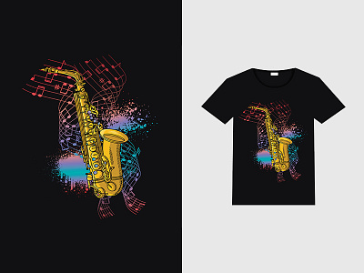 Saxophone design graphic design t shirt design typography vector