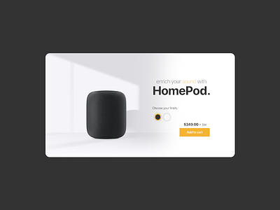 HomePod Product page.