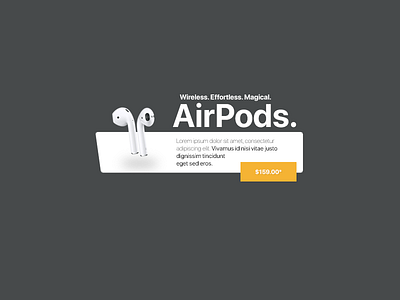 AirPods. product branding ui web