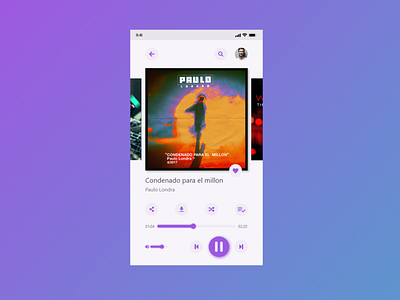 Music Player clean ui daily ui dailyui dailyui009 mobile mobile app music music app music player ui ux