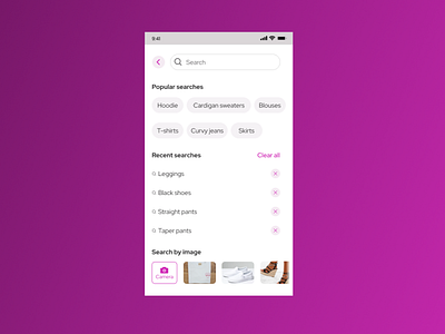 Search clean ui daily ui dailyui dailyui022 mobile mobile app search shopping ui ux