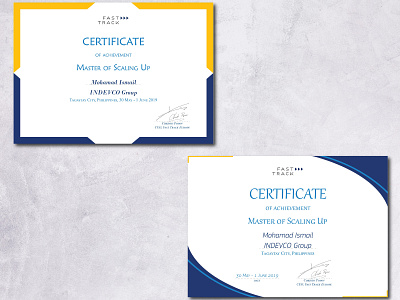 Certificates business certificates document
