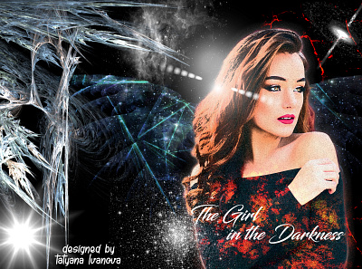 Girl in the dark dark design girl inspiration poster web