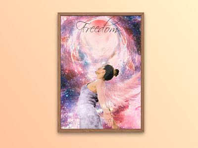 Freedom colorful effects freedom girl inspired poster quotes thoughts