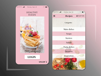 Healthy foods app