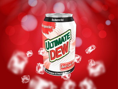 Ultimate DEW Cola soft drink 2 advertesment advertising branding design drink graphic design logo soft soft drink