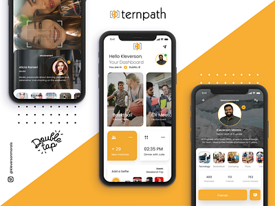 Ternpath - Mobile Screens app app design dashboad design feed flat heuristics ios app design profile research selfie ternpath ui usability ux uxdesign uxui