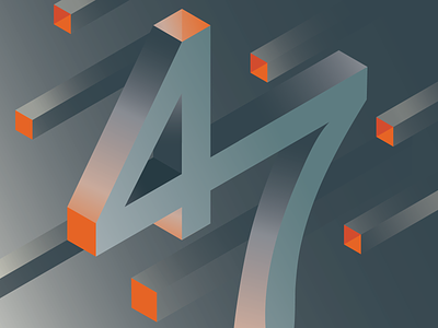 poster 47 design graphic design illustration isometric poster type vector