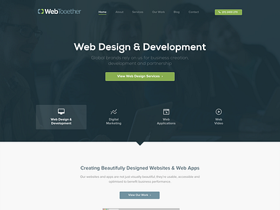 Web Together Homepage Design by Web Together on Dribbble