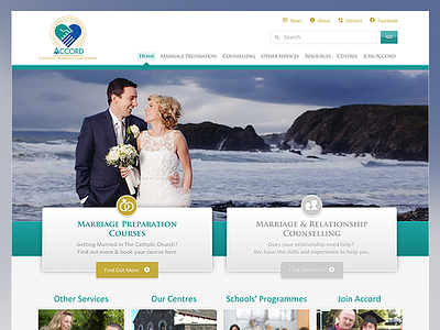 ACCORD Catholic Marriage Care Service Website accord blue booking design dublin green icons ireland marriage mobile responsive service