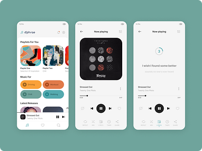 Music App Concept app design music ui ux