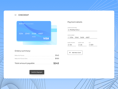 Credit Card Checkout | DailyUI dailyui dailyui002 design ui web