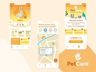 PetCare App - UI Design app appdesign appdesigner competition design pet uidesign uiux