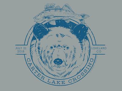 Carter Lake 2018 art design event icon illustration logo swim wildlife wildlife illustration
