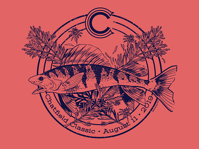 Chatfield Classic 2019 art design event fish art icon illustration logo monogram swim typography vector wildlife wildlife illustration