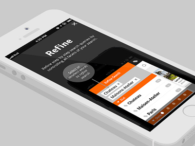 Search App -Walkthrough app clean corporate design development flat minimal mobile orange search tutorial walkthrough