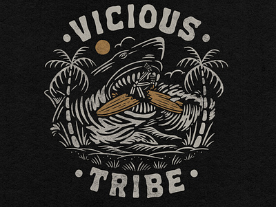 Vicious Tribe badge design deus graphic design ill illustration logodesign motorcycle oldschool tattoo tattoo tshirt vintage vintage design