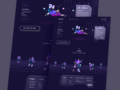 3D Illustration Package Landing Page