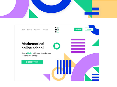 GEOMETRY. Online school design geometric geometric design geometry graphic logo ui ux web web design website