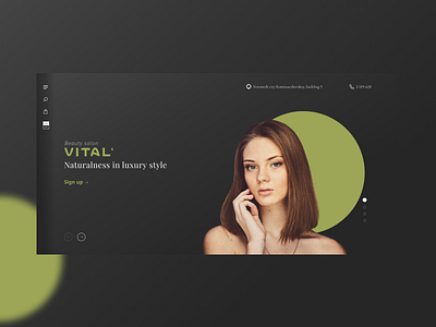 Beauty salon. Vital' beauty salon branding design graphic illustration logo ui ux web web design website
