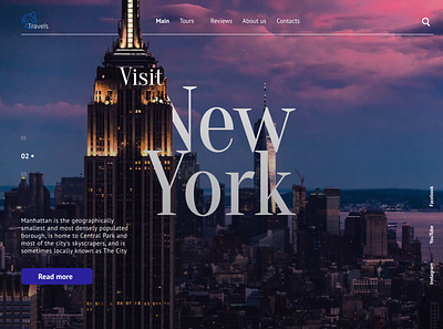 Tours to New York design landingpage ui web web design website