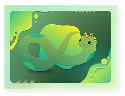 Happu Snake abstract animal illustration illustration art vector