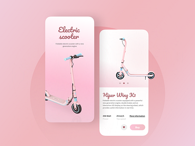 Electric scooter branding cover design shop store ui uidesign web website