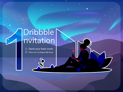 Dribbble Invitation best design design dribbble dribbble invite freebie hello dribble illustration invitation invite invites poster art xoomart