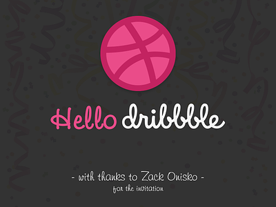 Hello Dribbble! creative debut designer dribbble first shot hello hello dribbble xoomart zack onisko