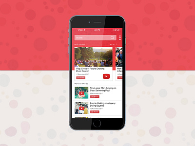 YouTube Red App Concept freebie iphone app mobile app mockup psd red streaming ui ux videos youtube youtube app