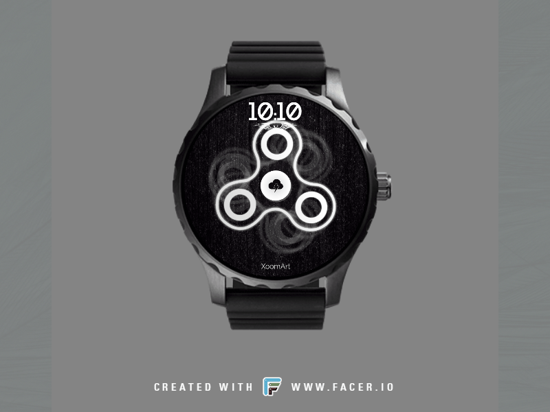 Fidget Spinner Watchface android animation design facer fidget freebie smartwatch time watch watchface wearables xoomart