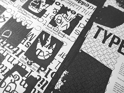 Imposition disposition error fonts overprint print typography zine