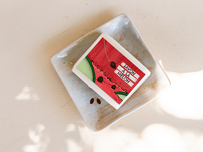 Illustrated Packaging Design for Watermelon Soap Bar