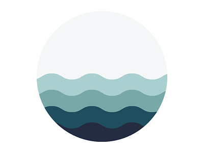 Material Waves design logo material noon pacific